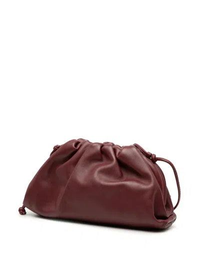 Pre-owned Bottega Veneta 2012-2025 Butter Calfskin The Mini Pouch Crossbody Bag In Red