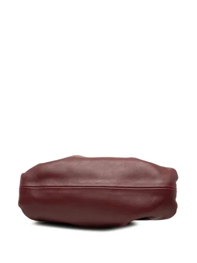 Pre-owned Bottega Veneta 2012-2025 Butter Calfskin The Mini Pouch Crossbody Bag In Red