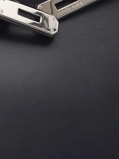 Pre-owned Hermes 2000 Box Calf Kelly Sellier 32 Handbag In Blue