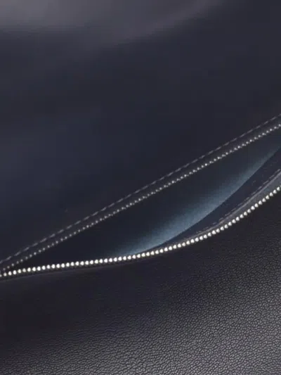 Pre-owned Hermes 2000 Box Calf Kelly Sellier 32 Handbag In Blue