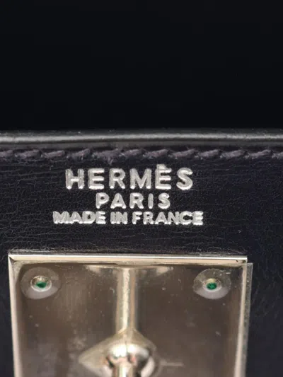 Pre-owned Hermes 2000 Box Calf Kelly Sellier 32 Handbag In Blue