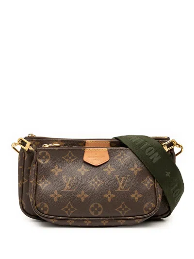 Pre-owned Louis Vuitton 2020 Monogram Multi Pochette Accessoires Satchel In Brown