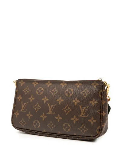 Pre-owned Louis Vuitton 2020 Monogram Multi Pochette Accessoires Satchel In Brown