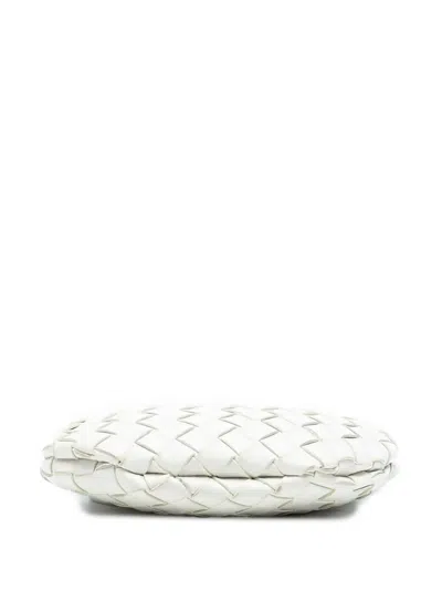 Pre-owned Bottega Veneta 2012-2025 Baby Lambskin Intrecciato Sardine Satchel In White