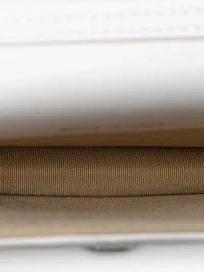 Pre-owned Chanel 2021 Mini Cc Quilted Lambskin Pearl Crush Pouch With Chain Crossbody Bag In White