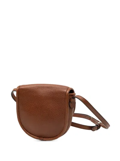 Pre-owned Loewe 2000-2020 Mini Leather Heritage Crossbody Bag In Brown