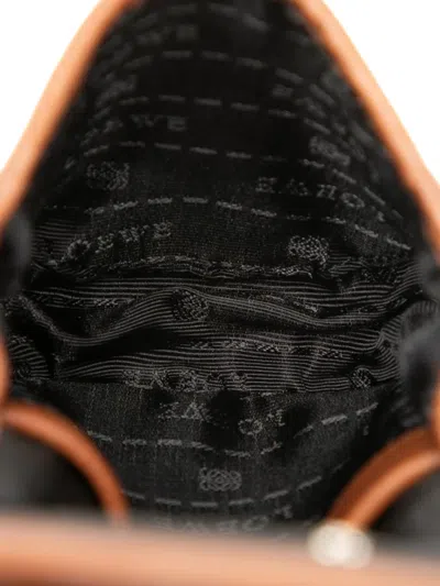 Pre-owned Loewe 2000-2020 Mini Leather Heritage Crossbody Bag In Brown