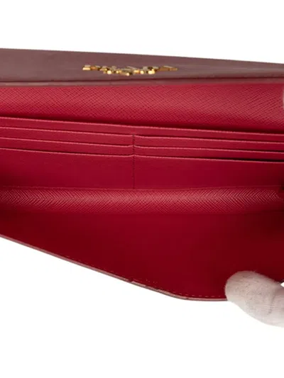 Pre-owned Prada 2000-2013 Saffiano Wallet On Chain Crossbody Bag In Pink