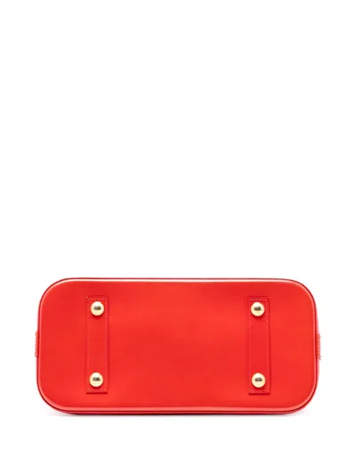 Pre-owned Louis Vuitton 2012 Monogram Vernis Alma Pm Satchel In Orange