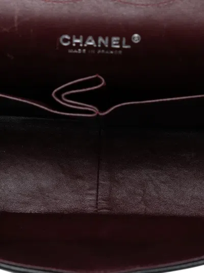 Pre-owned Chanel 2011 Jumbo Classic Lambskin Double Flap Shoulder Bag In Black