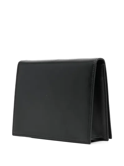 Pre-owned Dolce & Gabbana Logo Leather Cross Body Bag In Black