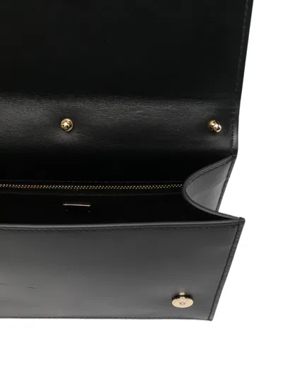 Pre-owned Dolce & Gabbana Logo Leather Cross Body Bag In Black