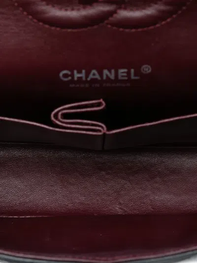 Pre-owned Chanel 2010-2011 Medium Classic Lambskin Double Flap Shoulder Bag In Black