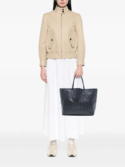 Pre-owned Goyard 2019 Ine Saint Louis Gm Tote Bag In Blue