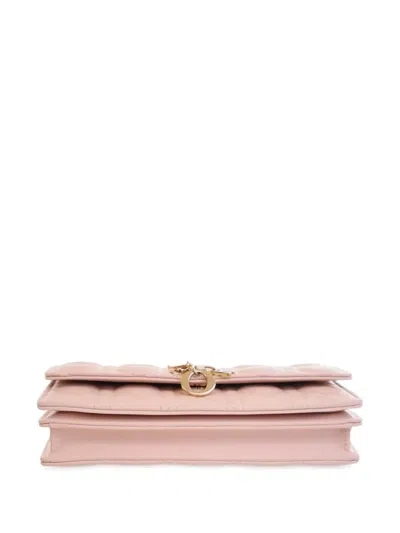 Pre-owned Dior 2024 Lambskin Cannage My  Mini Bag Satchel In Pink