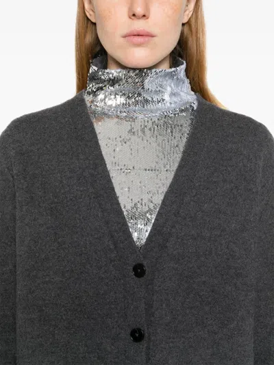 Jil Sander Wool Cardigan In Gray