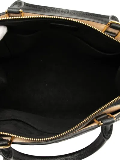 Pre-owned Louis Vuitton 2021-2025 Bicolor Monogram Empreinte Giant Petit Palais Satchel In Brown