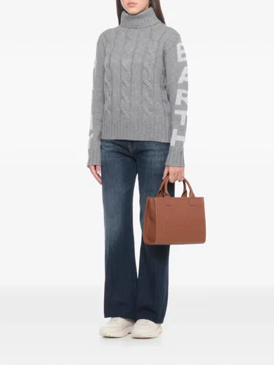 Mc2 Saint Barth Midi Vanity Tote Bag In Brown