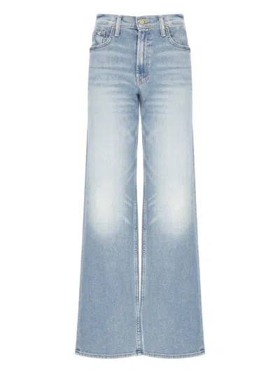 Mother Five-pocket Wide-leg Jeans In Black