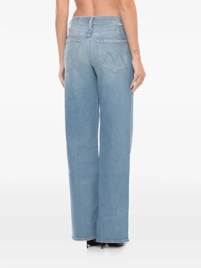 Mother Five-pocket Wide-leg Jeans In Black