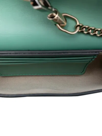 Pre-owned Chloé 2017 Small Suede And Calfskin Faye Crossbody Bag In Green