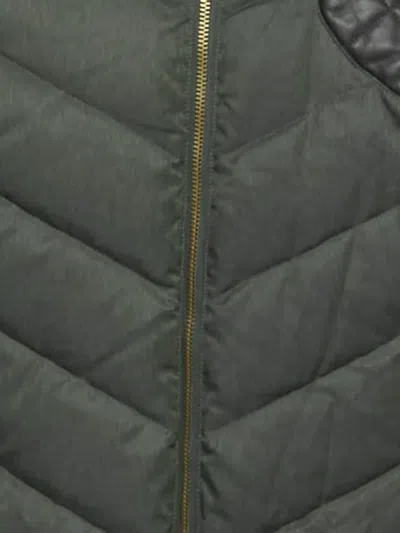 Pre-owned Versus Quilted Leather Jacket In Green