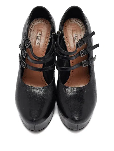 Pre-owned Alaïa Straps Buckle Pumps In Black