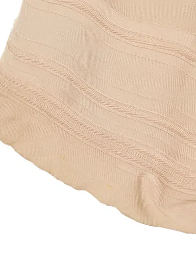 Pre-owned Herve Leger Knitted Crochet Gown In Pink