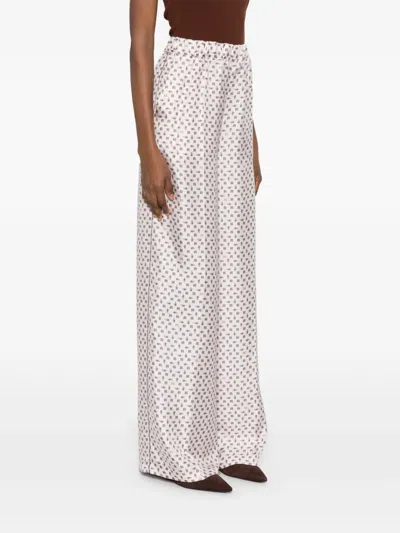 Max Mara X E. Marinella Printed Trousers In Pink