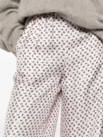 Max Mara X E. Marinella Printed Trousers In Pink