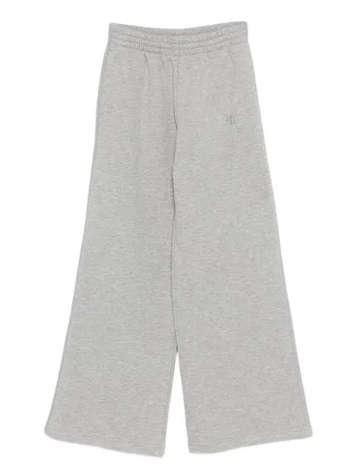 Anine Bing Kacey Logo-detail Track Pants In Gray