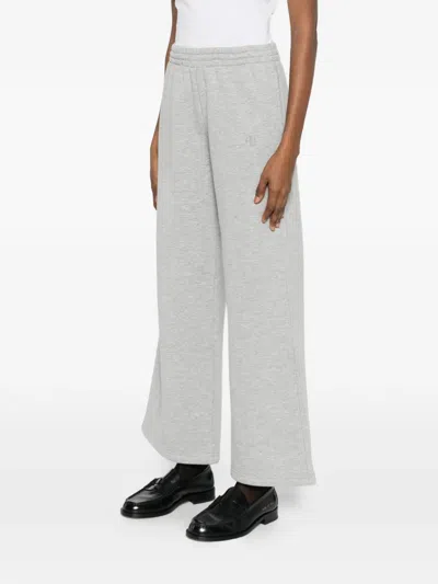 Anine Bing Kacey Logo-detail Track Pants In Gray