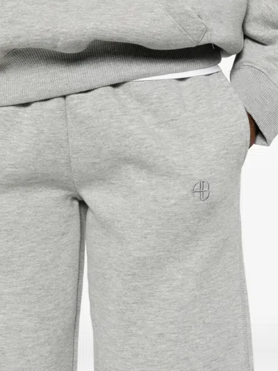 Anine Bing Kacey Logo-detail Track Pants In Gray
