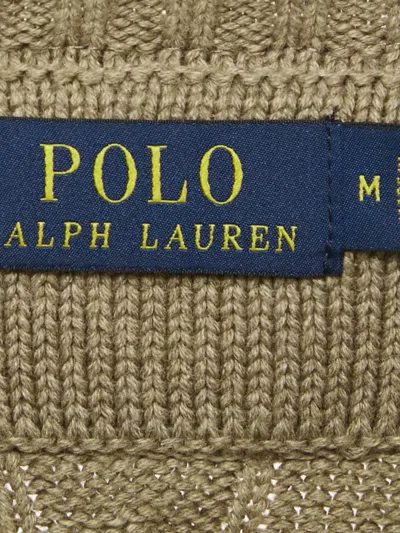 Pre-owned Polo Ralph Lauren Camouflage Tiger-appliqué Sweater In Green