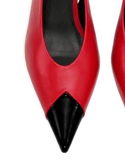 Rotate Birger Christensen Slingback Leather Pumps In Red