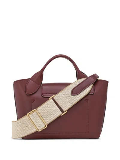 Longchamp Épure Xs Logo-embossed Tote Bag In Burgundy