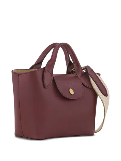Longchamp Épure Xs Logo-embossed Tote Bag In Burgundy