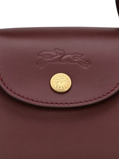 Longchamp Épure Xs Logo-embossed Tote Bag In Burgundy