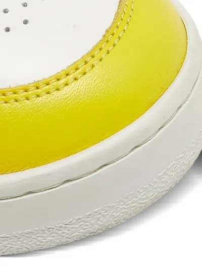 Pre-owned Celine Leather Panelled Low-top Sneakers In Yellow