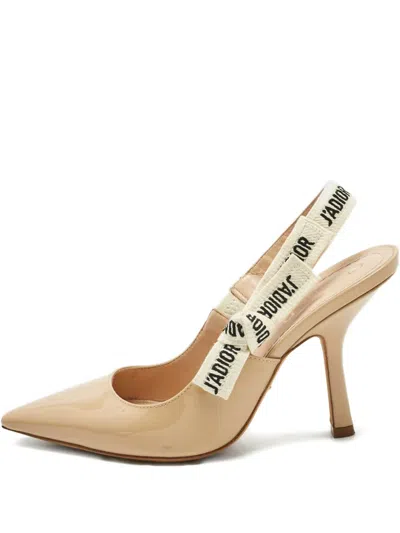 Pre-owned Dior J'a Patent-leather Pumps In Neutral