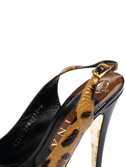 Pre-owned Gina 554946 Brown