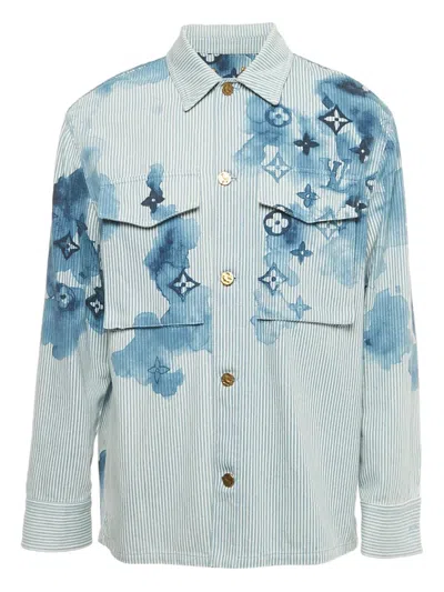 Pre-owned Louis Vuitton Monogram Denim Shirt In Blue