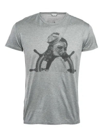 Pre-owned Dior Crew-neck Graphic T-shirt In Gray