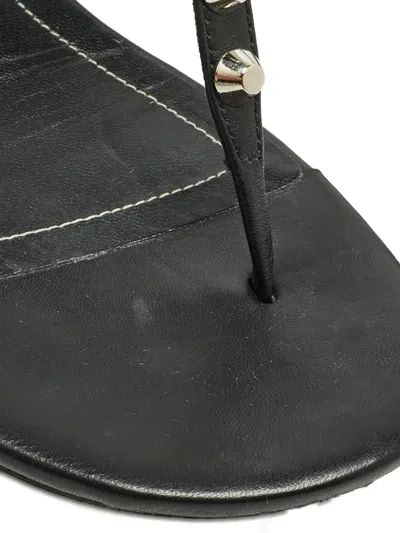 Pre-owned Balenciaga Arena Leather Sandals In Black