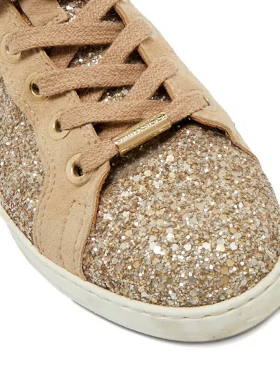 Pre-owned Jimmy Choo Glitter Sneakers In Neutral