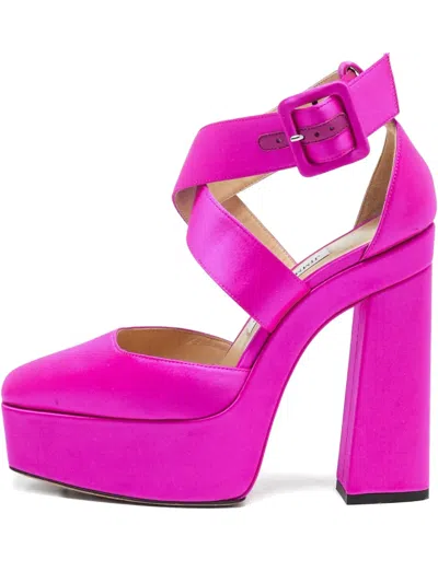 Pre-owned Jimmy Choo 150mm Gian Platform Pumps In Pink