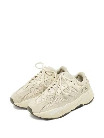 Pre-owned Adidas Originals 700 Leather Mesh Suede Sneakers In Neutral