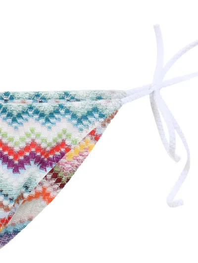 Missoni Chevron-pattern Bikini In White