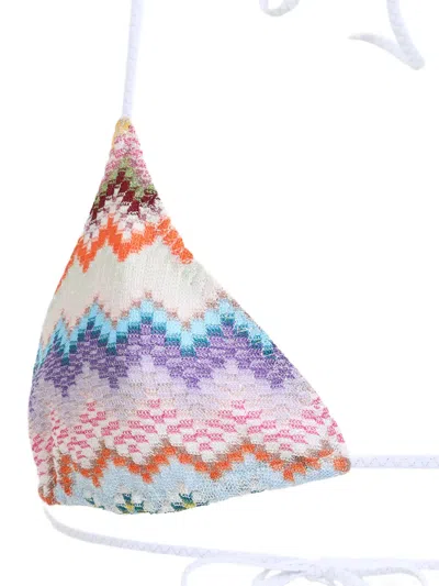 Missoni Chevron-pattern Bikini In White
