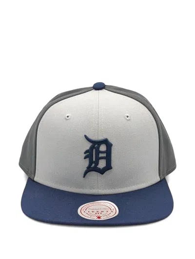Mitchell & Ness Detroit Tigers Triple Play Liberty Embroidered Baseball Cap In Gray